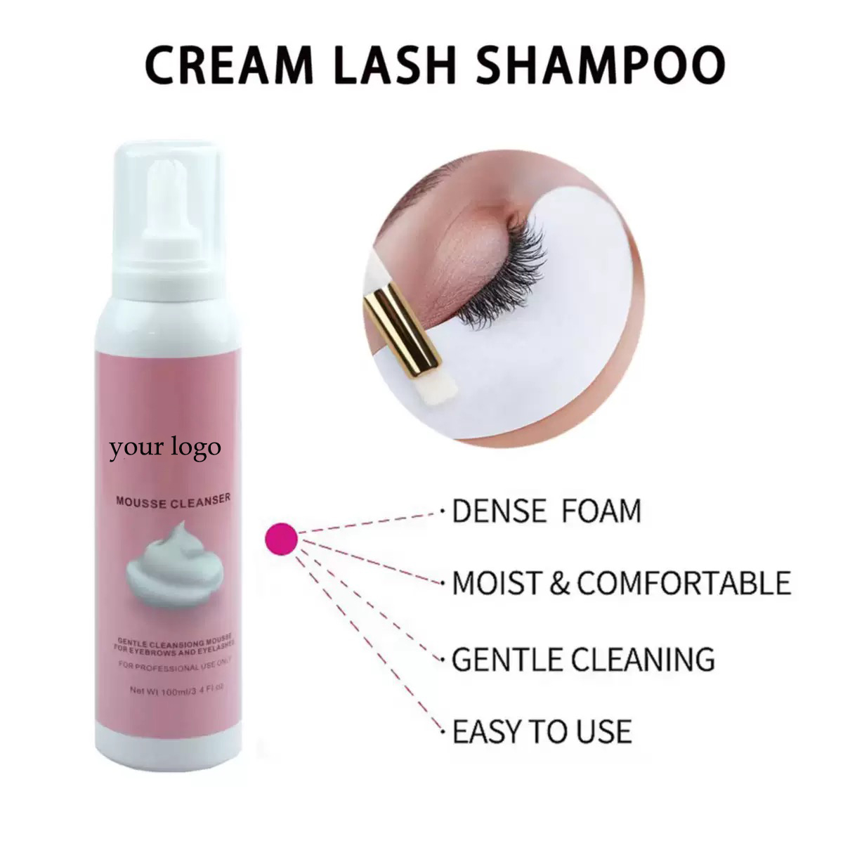 Customized  Whipped Lash Shamp - Eyelash Extension Wash recension och pris