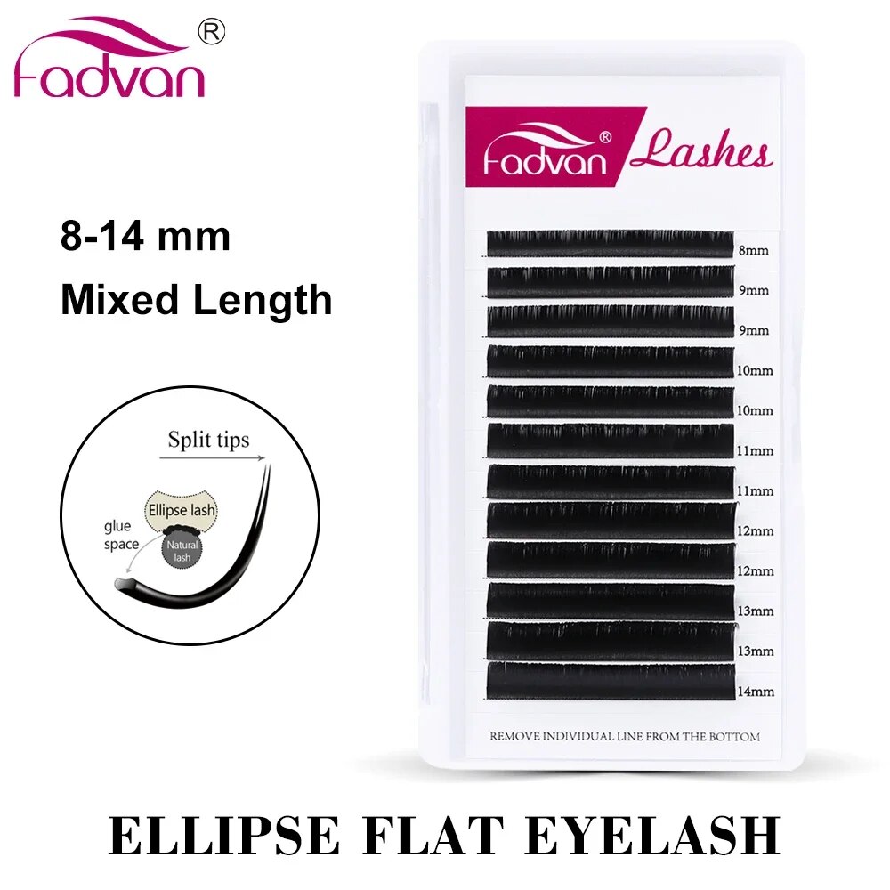 FADVAN Ellipse Flat C/D Curved - Eyelash Extension Permanent recension och pris