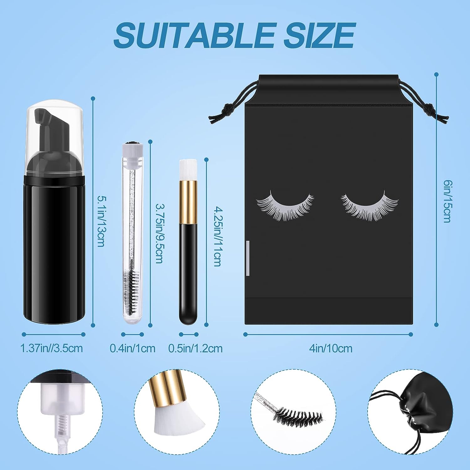 Eyelash Cleaning Set Lash Sham - Eyelash Extension Wash recension och pris