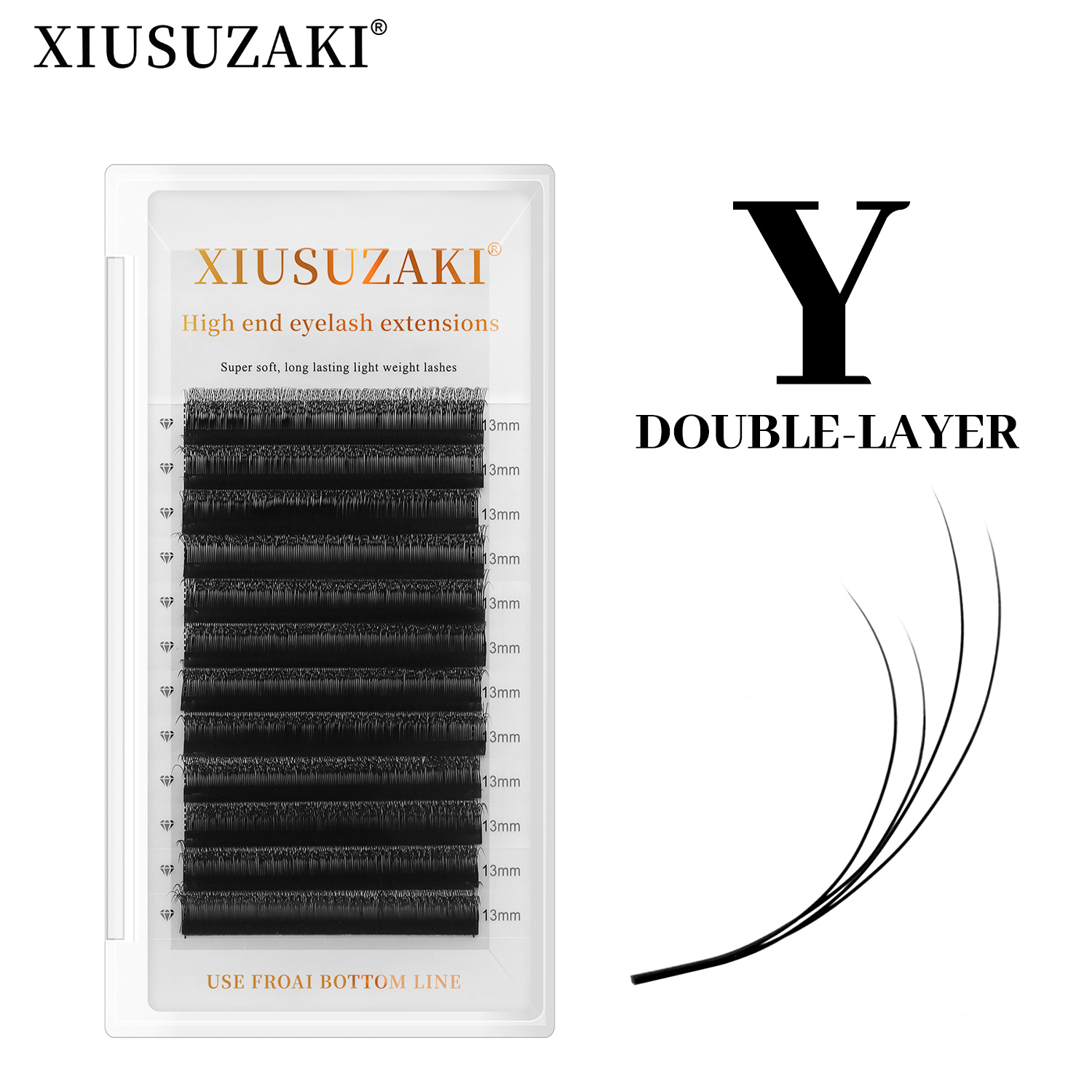 XIUSUZAKI Double Layer YY Lash - Eyelash Extension Double Volume recension och pris